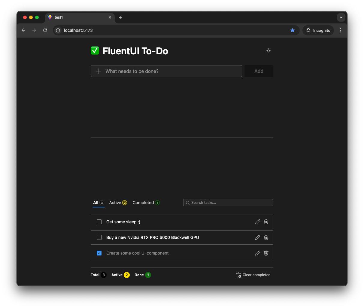 To-Do app — inline editing